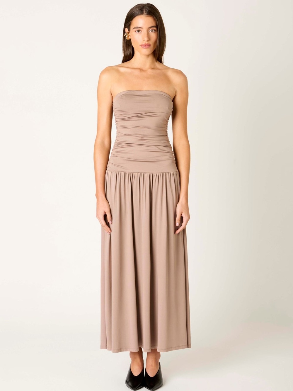 Nia Santal Dress in Taupe Size XS